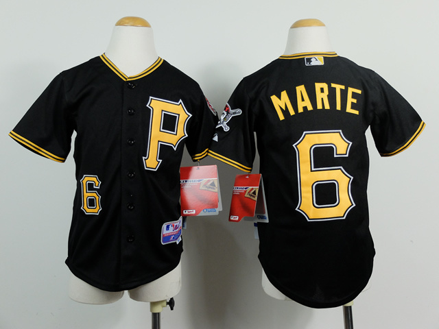 Yotuh Pittsburgh Pirates 6 Marte Black MLB Jerseys